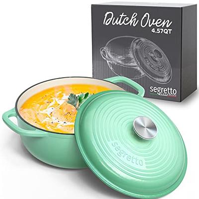 Cast Iron Dutch Oven Casserole – Blue Shadow Enamel 6 Qt. Dutch Oven Pot -  Yahoo Shopping