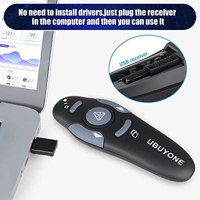 Presentation Clicker Pointer,2.4GHz Wireless Presenter Remote Presenter  Clicker for Slideshow PowerPoint Presentation Pointer for Mac, Keynote