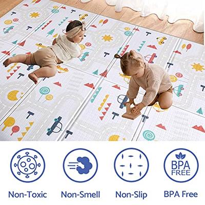 Foldable Baby Play Mat, Extra Large Waterproof Activity Playmats for  Babies,Todd