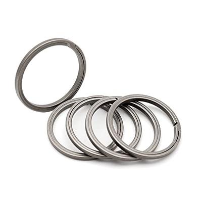 TISUR Titanium Keychain Rings, Split Side Pushing Key Rings Heavy