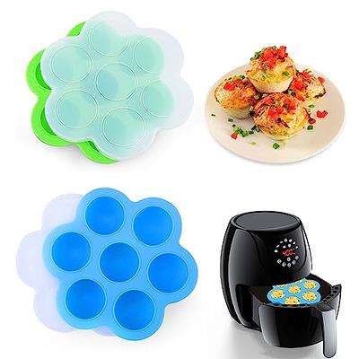 XANGNIER Silicone Air Fryer Egg bite Mold,2 Pack Reusable Egg Bites Pan  with Lid-Alternative to Sous Vide Egg Bite Maker,Air Fryer Accessories -  Yahoo Shopping