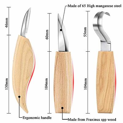 Wood Carving Tools Set - Wood Carving Knife Kit with Carving Hook Knife,  Wood Whittling Knife, Detail Carving Knife, Whittling Kit for Kids Adults