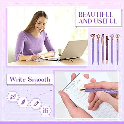  7 Pcs Fancy Pens for Women Cute Pens Sparkly Glitter Pens with  10 Pcs Black Ink Refills Pretty Pen Gifts Journaling Pens for Girls Office  School Christmas Appreciation Gifts (Pink,Cute) 