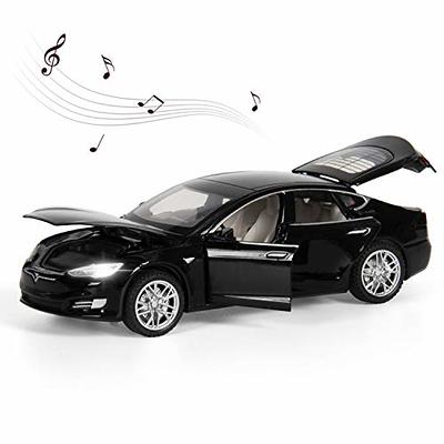 1:24 Scale Tesla Model 3 Alloy Car Model Diecast Toy Vehicles for Kids,  Tesla car Model，Pull Back Alloy Car with Lights and Music,Children's  Birthday