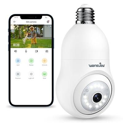  LaView 4MP Bulb Security Camera 5G& 2.4GHz WiFi, 360