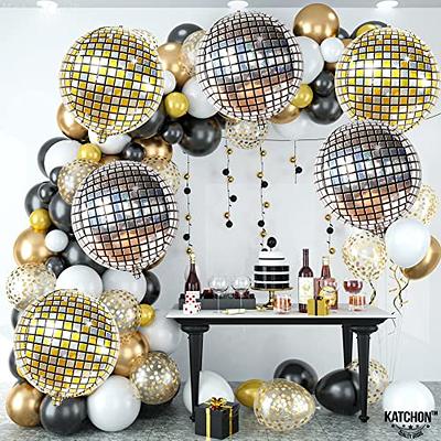  KatchOn, Gold Disco Ball Balloons - Big 22 Inch, Pack of 6, Metallic 4D Sphere Gold Disco Balloons for Disco Party Decorations, Disco  Party Balloons for Disco Decorations