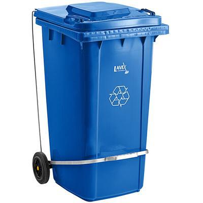 Lavex 21 Gallon Blue Corner Round Trash Can