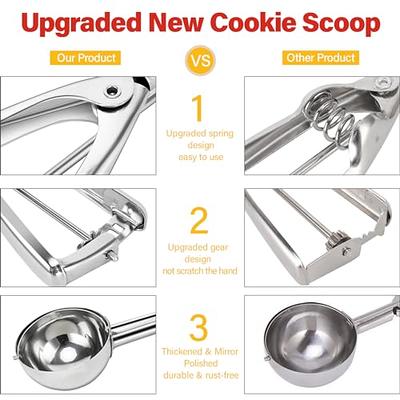  Ice Cream Cookie Scoop for Baking Set of 3, Melon