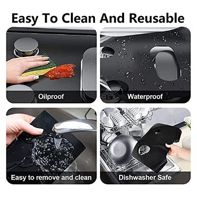 2pcs Reusable Stovetop Protector, Oil & Dirt Resistant Mat, Kitchen  Appliance Cleaning Pad