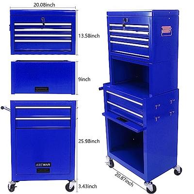 3-in-1 Tool Cart with 6-Drawer + 2-Cabinet Rolling Tool Chest Detachable Tool  Box on Wheels High Capacity Multifunctional Tool Storage Organizer for  Garage, Warehouse, Workshop, Repair Shop (Blue) - Yahoo Shopping