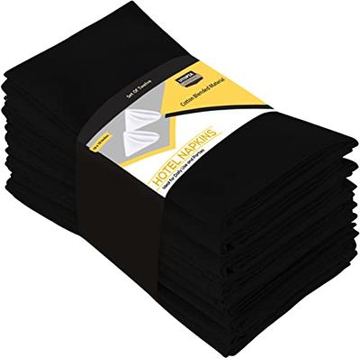  Utopia Home [24 Pack, Black] Cloth Napkins 17x17 Inches, 100%  Polyester Dinner Napkins with Hemmed Edges, Washable Napkins Ideal for  Parties, Weddings and Dinners : Home & Kitchen