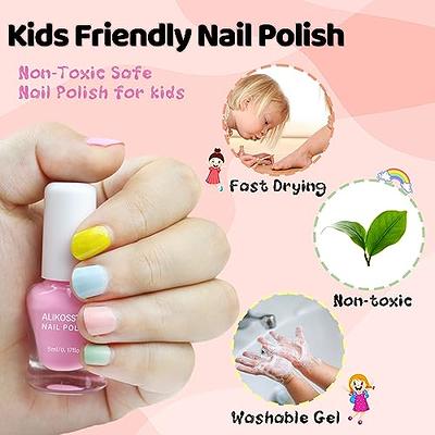 Kids Nail Polish Set for Girls, Nail Art Kits with Nail Dryer & Glitter  Pen, Quick Dry & Peel Off & Non-Toxic Nail Polish Birthday Gifts for Girls  Age for Sale in