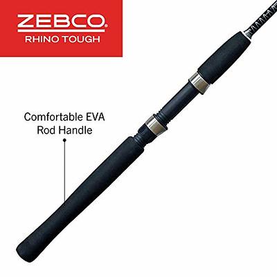 Zebco Rhino Tough Spinning Fishing Rod, 6-Foot 6-Inch 2-Piece Heavy-Duty  Cross-Weave Fishing Pole, EVA Rod Handle, Heavy-Duty Guides, Stainless  Steel D-Frame Tip Guide, Medium Power, Black - Yahoo Shopping