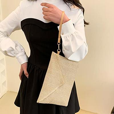 LAM GALLERY Straw Beach Tote Bag Woven Shoulder Handbag for Summer Vacation  Large Rattan Tote Bag for Beach