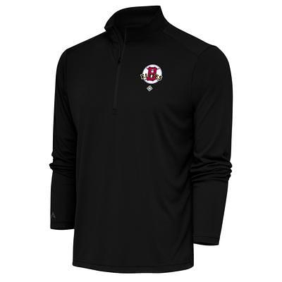 Men's Baltimore Ravens Antigua White Tribute Quarter-Zip Lightweight  Pullover Top