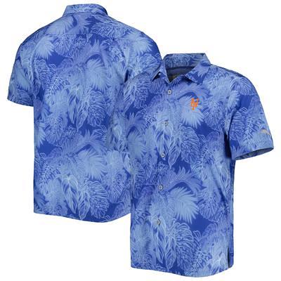 Tommy Bahama Men's Royal New York Mets Big and Tall Luminescent Fronds Camp  IslandZone Button-Up Shirt