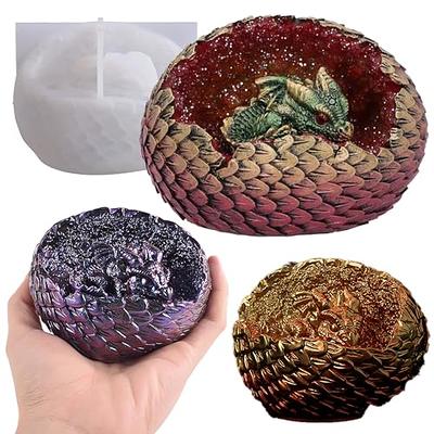 Silicone 3D Dragon Resin Epoxy Mold Egg Jewelry Keychain DIY Mould Casting  US