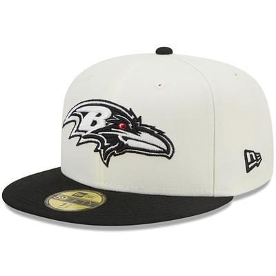 Men's New Era Cream/Black Baltimore Ravens 2022 Sideline 59FIFTY