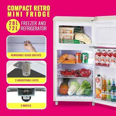 Kismile 3.0 Cu.ft Compact Upright Freezer with Reversible Single  Door,Removable Shelves Mini Freezer with Adjustable Thermostat for