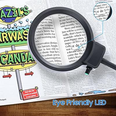 10X Magnifying Glass with Light and Stand, Desktop Hands Free Magnifier,  Lighted Magnifying Glass for Close Work Reading Hobbies Crafts Repair -  Yahoo Shopping