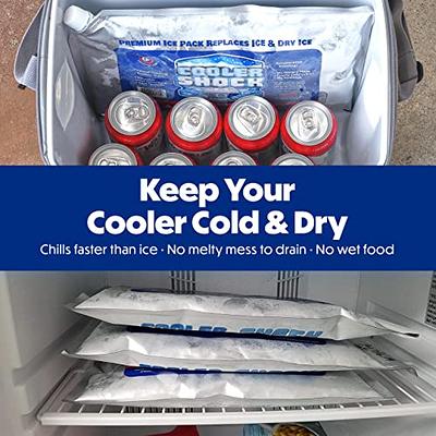 Cooler Shock Ice Packs for Cooler, Strong, Reusable, Premium Ice