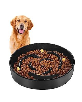 Floatant Slow Feeder Dog Bowls Medium Large Breed Ceramic, 7.6 in Dog Slow Feeder  Bowl for