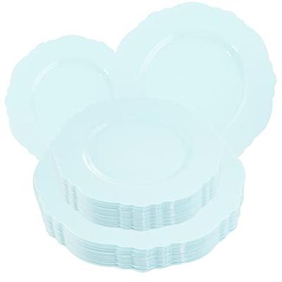 Plastic Plates Disposable 60 PCS, Heavy Duty 30 Dinner Plates 10.25 and 30  Dessert Plates 7.5 for Party, Colorful