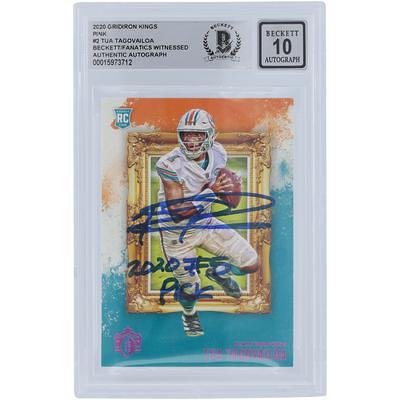 Tua Tagovailoa Miami Dolphins Autographed 2020 Panini Select #45 Beckett Fanatics Witnessed Authenticated Rookie Card