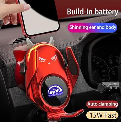 Peanutech Wireless Car Charger Mount, Auto Clamping,Build-in Battery, Vent  Dashboard, Red Cute Demon for Women for iPhone  14/14pro/13/13Pro/12/12Pro/SE/11/X/9, Samsung S22/S21/S20/10/9Note20/10/9 …  - Yahoo Shopping