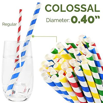 100*10mm Straws Extra Wide Fat Jumbo Boba Bubble Tea Drinkings Straw ^