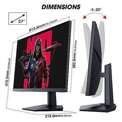 KOORUI Monitor 27 Inch, 1080p PC Monitor for Office and Home, HDMI, VGA,  99% SRGB, Frameless, Eye Care, Tilt Adjustment, VESA Mountable, Black