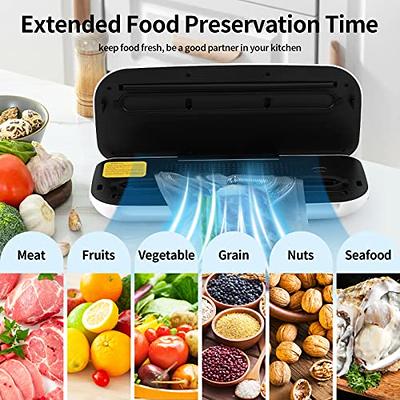  2023 Updated Vacuum Sealer Machine, MEGAWISE Food Sealer  w/Starter Kit, Dry & Moist Food Modes, Compact Design with 10 Vacuum Bags &  Bulit-in Cutter(Grey): Home & Kitchen
