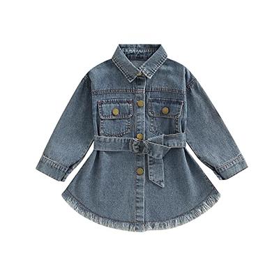 ZUNIE KIDS DENIM SHIRT DRESS - WOWSOUQ