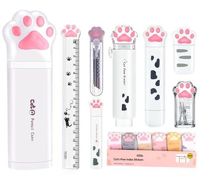 Tatuo 514 Pcs Kawaii Stationery Set Cute Including 1 Cat Telescopic Pencil  Case 10 Gel Ink Pens 440 Sticky Notes 62 Sticker 1 Multicolor Highlighter