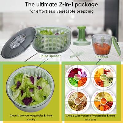  Salad Spinner Large 6.3 Qt, Manual Lettuce Spinner for