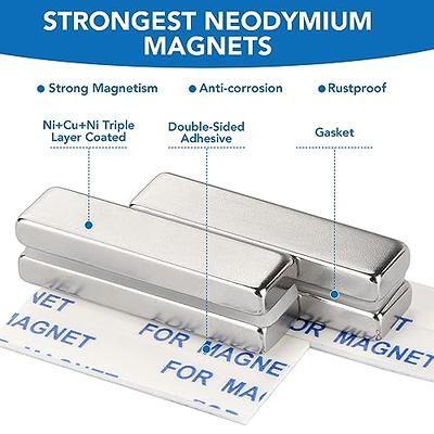 FINDMAG 100Pcs Strong Neodymium Magnets Bar, Heavy Duty Rare Earth Magnets,  Rectangular Magnetic Bar, Small Powerful Magnets for Crafts Kitchen DIY