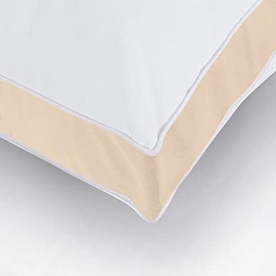 Utopia Bedding Bed Pillows for Sleeping Queen Size (Beige), Set of 2,  Cooling Hotel Quality, Gusseted Pillow for Back, Stomach or Side Sleepers