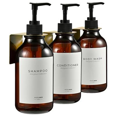 Supforce Shampoo Dispenser for Shower Wall Mount, No Drill Shampoo and  Conditioner Dispenser with Matte Pump and Waterproof Labels, Shower Soap  Dispenser Wall Mounted for Home Bathroom - Amber - Yahoo Shopping