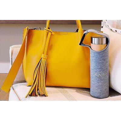 Bamboo Tea Tumbler Glass Travel Bottle With Infuser and Case 