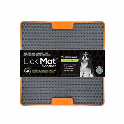 Femont X Large Licking Mat for Dog,Slow Feeder Mat with 165 Strong Suction  Cups for Peanut Butter,BPA Free Lick Pad for Pet Relieving  Anxiety,Boredom,Grooming,Training(Purple,1 Spatula,1 Brush) - Yahoo Shopping