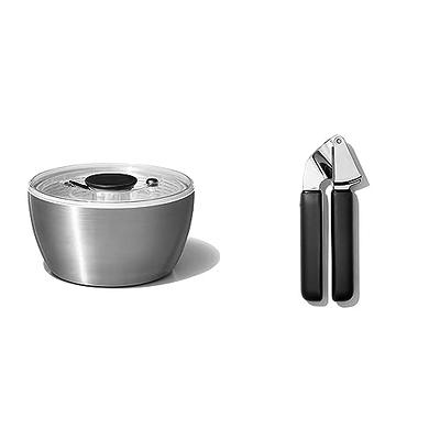 OXO Good Grips Stainless Steel Salad Spinner, 6.34 Qt. & NEW OXO Good Grips  Garlic Press - Yahoo Shopping