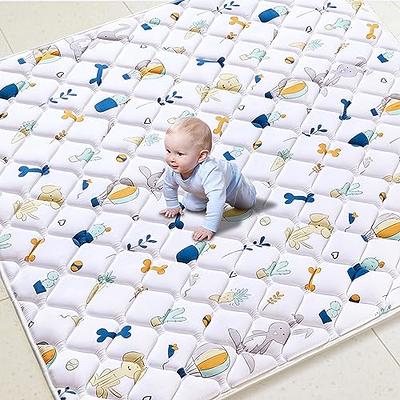 Muslin Baby Play Mat  Playpen Mat - Large Padded Tummy Time Activity