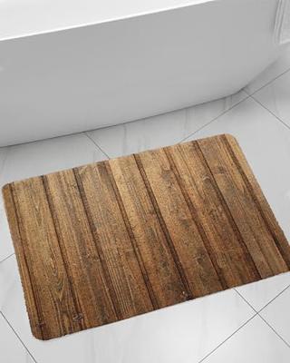 Shower Mat Bathtub Mat Non Slip, 16x24 Inch, Upgraded No Suction Cup Soft  Textured PVC Loofah Tub Mat with Drain for Wet Area, Quick Drying (Grey)