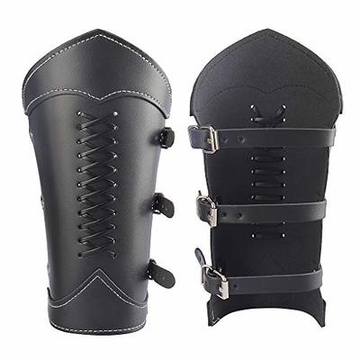 JAOYU Leather Arm Guard Bracers for Men Wide Gauntlet Medieval