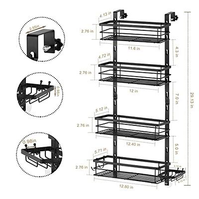 HapiRm Hanging Shower Caddy Over The Door with Soap Holder-Black