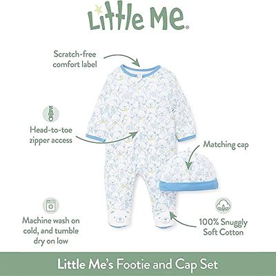 Little Me Footie Pajamas Soft Cotton Baby Girls Footed Sleeper