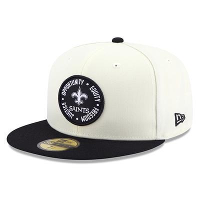 Men's New Era White New Orleans Saints Omaha Alternate Logo 59FIFTY Fitted  Hat 