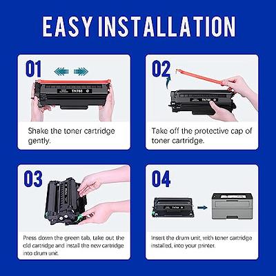 Valinkso TN760 Toner Cartridge Black High Yield Compatible Replacement for Brother  TN-760 TN 760 TN730 TN-730 for MFC-L2710DW DCP-L2550DW MFC-L2750DW HL-L2350DW  HL-L2395DW HL-L2370DW Printer 2-Pack - Yahoo Shopping