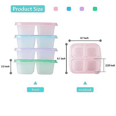 Aimkeoulee 4 Pack Snack Containers with Lids,Reusable 4