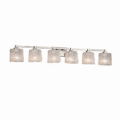 Latitude Run Donatina 6 Light Vanity Light Glass In Bronze Brushed Nickel Chrome Size 8 H X 51 W X 5 D Wayfair X115181526 Yahoo Shopping